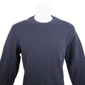 The‎ Normal Brand Mens Long Sleeve Waffle Knit Thermal Shirt Navy Blue Size M